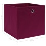 Cajas de almacenaje 4 uds tela rojo oscuro 32x32x32 cm de vidaXL, Cestas para almacenaje - Ref: Foro24-288341, Precio: 25,36 ...