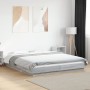 Estructura cama con luces LED madera gris Sonoma 160x200 cm de vidaXL, Camas y somieres - Ref: Foro24-3281089, Precio: 189,75...