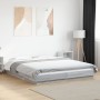 Estructura cama con luces LED madera gris Sonoma 150x200 cm de vidaXL, Camas y somieres - Ref: Foro24-3281096, Precio: 189,41...
