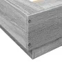 Sonoma gray wood bed frame with LED lights 150x200 cm by vidaXL, Beds and slatted bases - Ref: Foro24-3281096, Price: 187,07 ...