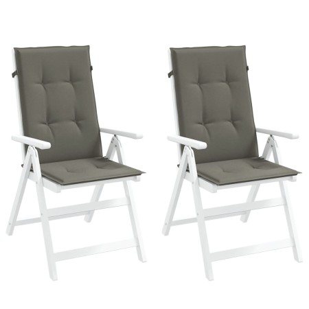 Cojines para silla respaldo alto 2 uds tela gris oscuro melange de vidaXL, Cojines para sillas y sofás - Ref: Foro24-4002415,...