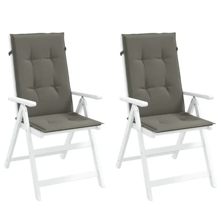 Cojines para silla respaldo alto 2 uds tela gris oscuro melange de vidaXL, Cojines para sillas y sofás - Ref: Foro24-4002415,...