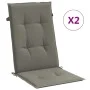 Cojines para silla respaldo alto 2 uds tela gris oscuro melange de vidaXL, Cojines para sillas y sofás - Ref: Foro24-4002415,...