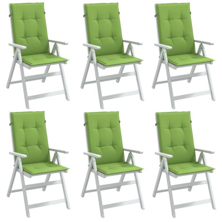 Cojines silla respaldo alto 6 uds tela verde melange 120x50x4cm de vidaXL, Cojines para sillas y sofás - Ref: Foro24-4002429,...