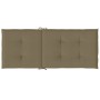 Cojines silla respaldo alto 2 uds tela taupe melange 120x50x4cm de vidaXL, Cojines para sillas y sofás - Ref: Foro24-4002436,...
