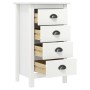 Mesita de noche Hill madera maciza de pino blanco 46x35x49,5 cm de vidaXL, Aparadores - Ref: Foro24-288912, Precio: 114,51 €,...