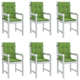 Cojines silla respaldo bajo 6 ud tela verde melange 100x50x4 cm de vidaXL, Cojines para sillas y sofás - Ref: Foro24-4002462,...