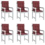 Cojines para silla respaldo bajo 6 ud tela rojo tinto melange de vidaXL, Cojines para sillas y sofás - Ref: Foro24-4002474, P...