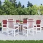 Cojines para silla respaldo bajo 6 ud tela rojo tinto melange de vidaXL, Cojines para sillas y sofás - Ref: Foro24-4002474, P...