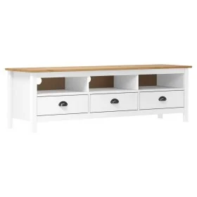 Mueble de TV Hill madera maciza de pino blanco 158x40x47 cm de vidaXL, Muebles TV - Ref: Foro24-288930, Precio: 137,25 €, Des...
