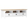 Mueble de TV Hill madera maciza de pino blanco 158x40x47 cm de vidaXL, Muebles TV - Ref: Foro24-288930, Precio: 162,94 €, Des...