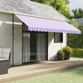 Tela de cenefa de toldo de repuesto rayas azul y blanco 4,5 m de vidaXL, Toldos - Ref: Foro24-367747, Precio: 14,65 €, Descue...