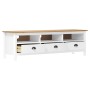 Mueble de TV Hill madera maciza de pino blanco 158x40x47 cm de vidaXL, Muebles TV - Ref: Foro24-288930, Precio: 162,94 €, Des...