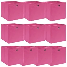 Cajas de almacenaje 10 uds tela rosa 32x32x32 cm de vidaXL, Cestas para almacenaje - Ref: Foro24-288347, Precio: 50,61 €, Des...