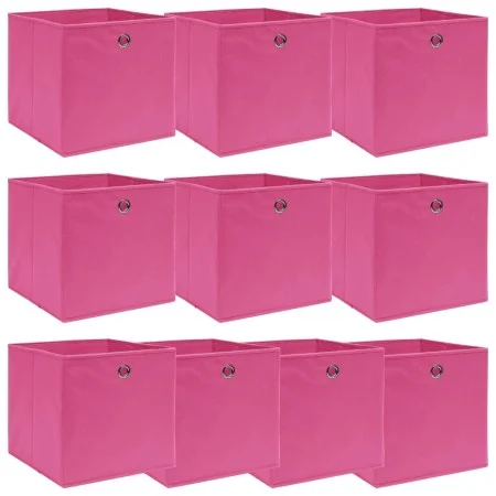 Cajas de almacenaje 10 uds tela rosa 32x32x32 cm de vidaXL, Cestas para almacenaje - Ref: Foro24-288347, Precio: 50,61 €, Des...