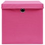 Cajas de almacenaje con tapas 10 uds tela rosa 32x32x32 cm de vidaXL, Cestas para almacenaje - Ref: Foro24-288348, Precio: 66...