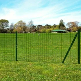 Euro Valla de acero verde 25x1,7 m de vidaXL, Paneles de vallas - Ref: Foro24-142380, Precio: 334,87 €, Descuento: %