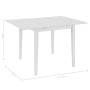 Mesa de comedor extensible MDF blanca (80-120)x80x74 cm de vidaXL, Mesas de cocina y de comedor - Ref: Foro24-247626, Precio:...