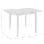 Mesa de comedor extensible MDF blanca (80-120)x80x74 cm de vidaXL, Mesas de cocina y de comedor - Ref: Foro24-247626, Precio:...