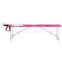 Camilla de masaje plegable 2 zonas aluminio blanco y rosa de vidaXL, Mesas de masaje - Ref: Foro24-110234, Precio: 169,21 €, ...