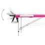 Camilla de masaje plegable 2 zonas aluminio blanco y rosa de vidaXL, Mesas de masaje - Ref: Foro24-110234, Precio: 169,21 €, ...