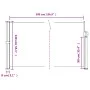 Toldo lateral retráctil blanco 140x500 cm de vidaXL, Sombrillas - Ref: Foro24-4004421, Precio: 102,03 €, Descuento: %