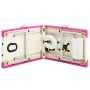 Camilla de masaje plegable 2 zonas aluminio blanco y rosa de vidaXL, Mesas de masaje - Ref: Foro24-110234, Precio: 169,21 €, ...