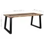 Mesa de comedor de madera maciza de acacia y vidrio 180x90x75cm de vidaXL, Mesas de cocina y de comedor - Ref: Foro24-288067,...