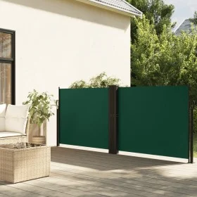 Dark green retractable side awning 140x1000 cm by vidaXL, Umbrellas - Ref: Foro24-4004725, Price: 127,50 €, Discount: %