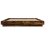 Estructura cama con luces LED madera roble ahumado 150x200 cm de vidaXL, Camas y somieres - Ref: Foro24-3281095, Precio: 192,...