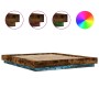 Estructura cama con luces LED madera roble ahumado 150x200 cm de vidaXL, Camas y somieres - Ref: Foro24-3281095, Precio: 192,...