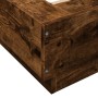 Estructura cama con luces LED madera roble ahumado 150x200 cm de vidaXL, Camas y somieres - Ref: Foro24-3281095, Precio: 192,...