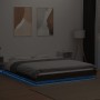 Estructura cama con luces LED madera marrón roble 150x200 cm de vidaXL, Camas y somieres - Ref: Foro24-3281097, Precio: 189,4...