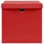 Cajas de almacenaje con tapas 4 uds tela rojo 32x32x32 cm de vidaXL, Cestas para almacenaje - Ref: Foro24-288362, Precio: 34,...