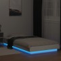 Estructura de cama con LED madera ingeniería blanco 90x200 cm de vidaXL, Camas y somieres - Ref: Foro24-3281119, Precio: 161,...