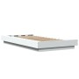 Estructura de cama con LED madera ingeniería blanco 90x200 cm de vidaXL, Camas y somieres - Ref: Foro24-3281119, Precio: 161,...