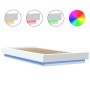Estructura de cama con LED madera ingeniería blanco 90x200 cm de vidaXL, Camas y somieres - Ref: Foro24-3281119, Precio: 161,...