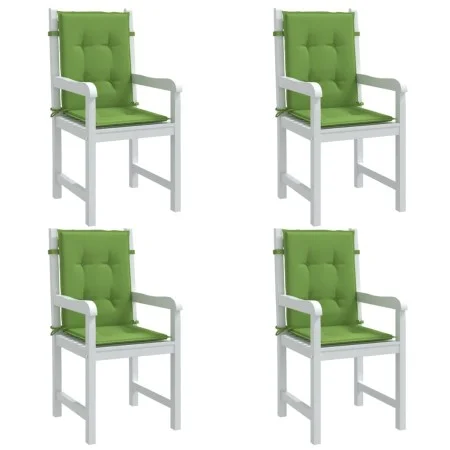 Cojines silla respaldo bajo 4 ud tela verde melange 100x50x4 cm de vidaXL, Cojines para sillas y sofás - Ref: Foro24-4002461,...