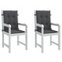 Cojines silla respaldo bajo 2 ud tela gris antracita melange de vidaXL, Cojines para sillas y sofás - Ref: Foro24-4002442, Pr...