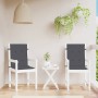 Cojines silla respaldo bajo 2 ud tela gris antracita melange de vidaXL, Cojines para sillas y sofás - Ref: Foro24-4002442, Pr...