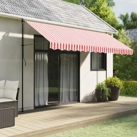 Tela de cenefa de toldo de repuesto rayas rojo y blanco 4 m de vidaXL, Toldos - Ref: Foro24-367800, Precio: 14,39 €, Descuent...