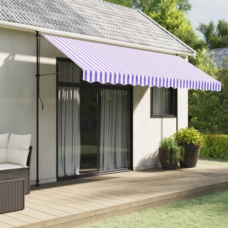 Tela de cenefa de toldo de repuesto rayas azul y blanco 4 m de vidaXL, Toldos - Ref: Foro24-367746, Precio: 14,69 €, Descuent...