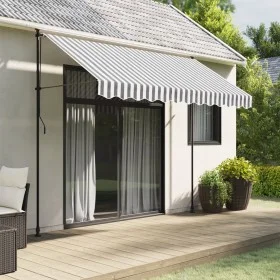 Tela de cenefa de toldo de repuesto rayas antracita blanca 3 m de vidaXL, Toldos - Ref: Foro24-367786, Precio: 13,24 €, Descu...