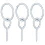 Anillas de enganche con tornillos de ojo 3 uds acero plateado de vidaXL, Pienso para caballos - Ref: Foro24-172471, Precio: 1...