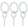 Anillas de enganche con tornillos de ojo 3 uds acero plateado de vidaXL, Pienso para caballos - Ref: Foro24-172471, Precio: 1...