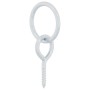 Anillas de enganche con tornillos de ojo 3 uds acero plateado de vidaXL, Pienso para caballos - Ref: Foro24-172471, Precio: 1...