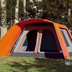 Tienda familiar con porche 9 personas apertura rápida naranja de vidaXL, Tiendas de campaña - Ref: Foro24-4004215, Precio: 31...