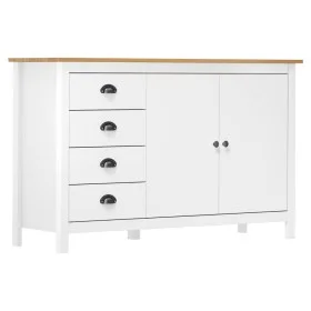 Mesita de noche Hill madera maciza de pino blanco 130x40x80 cm de vidaXL, Aparadores - Ref: Foro24-288934, Precio: 184,92 €, ...