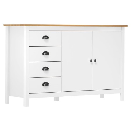 Mesita de noche Hill madera maciza de pino blanco 130x40x80 cm de vidaXL, Aparadores - Ref: Foro24-288934, Precio: 204,14 €, ...