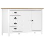 Mesita de noche Hill madera maciza de pino blanco 130x40x80 cm de vidaXL, Aparadores - Ref: Foro24-288934, Precio: 204,14 €, ...